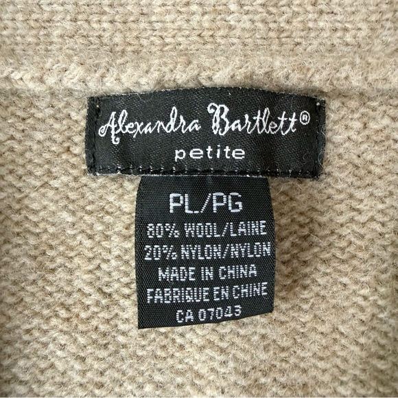 VTG Alexandra Bartlett Wool Floral Embroidered Cottagecore Knit Cardigan Sweater - Picture 2 of 7